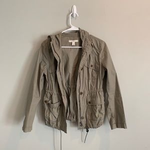 Ann Taylor Loft Olive Green Cargo Jacket